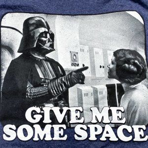 Star Wars L Give Me Some Space Vader Leia